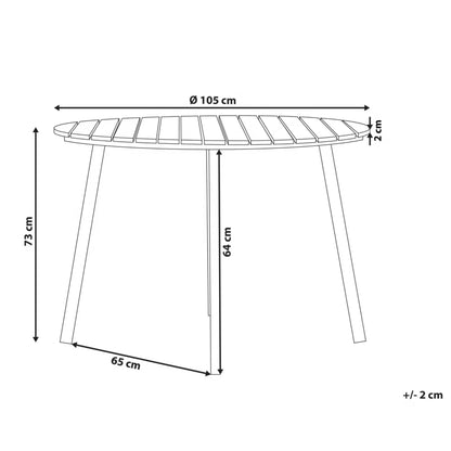 Havebord Cavoli Ø105 cm Brun Aluminium