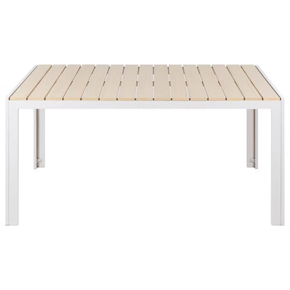 Havebord Como 150x90 cm Beige Aluminium