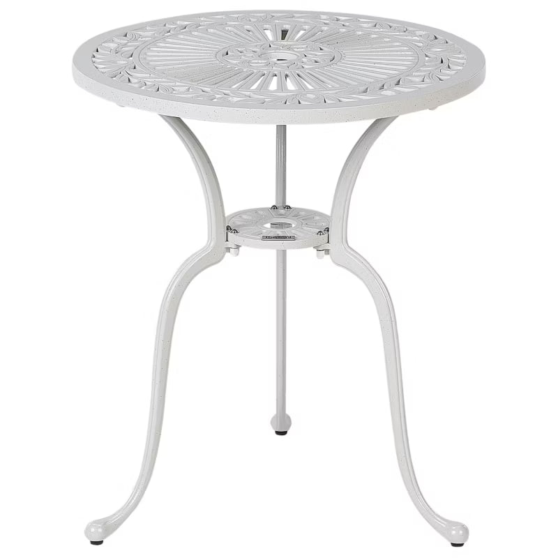 Havebord Dascio Rund 61 cm Brækket Hvid Aluminium