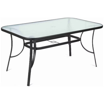 Havebord FDZN 5020 150x90 cm Sort Aluminium