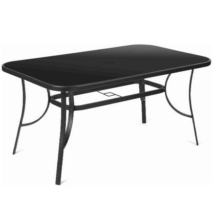 Havebord FDZN 5030 150x90 cm Sort Aluminium