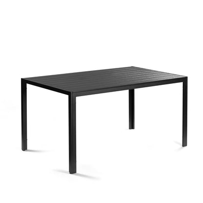 Havebord 150x90 cm Sort Aluminium