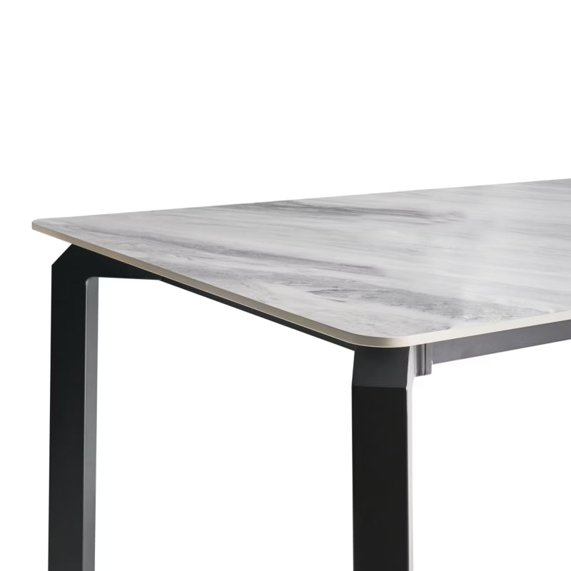 Havebord Feletto 180x90 cm Grå Marmorlook