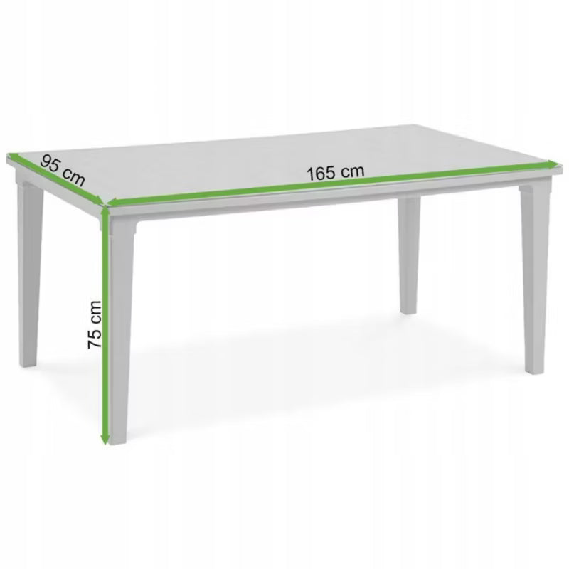Havebord Futura 165x95 cm Cappuccino