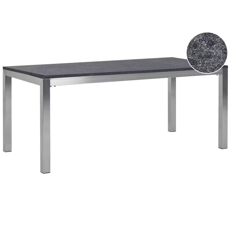 Havebord Grosseto 180x90 cm Flamberet Granit Grafit