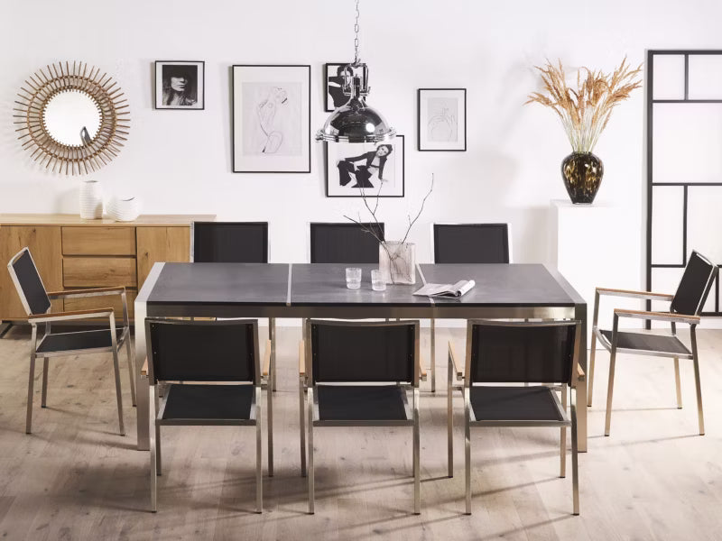 Havebord GROSSETO Granit Rustfrit Stål
