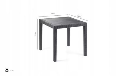 Havebord King 79x79 cm Antracit