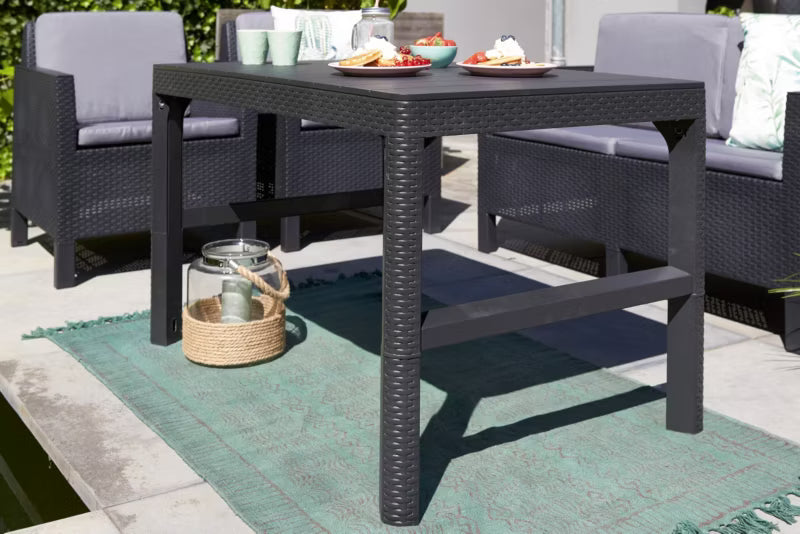 Havebord Lyon 116x71 cm Grafit