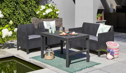 Havebord Lyon 116x71 cm Grafit