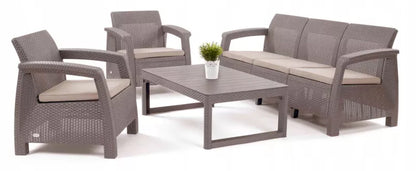 Havebord Lyon 116x71 cm Justerbar Højde Cappuccino
