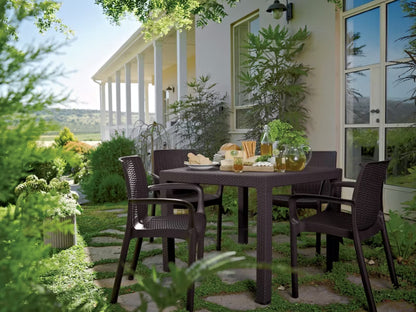 Havebord Melody Quartet 95x95 cm Brun