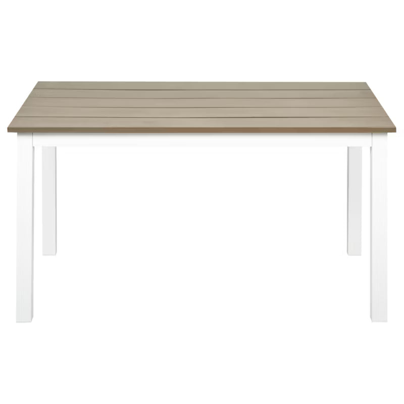 Havebord Messina 100x52 cm Hvid Aluminium