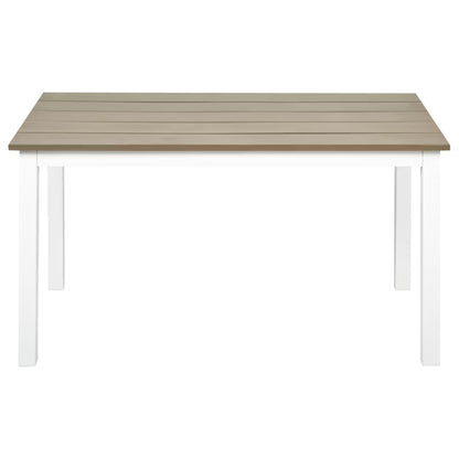 Havebord Messina 100x52 cm Hvid Aluminium