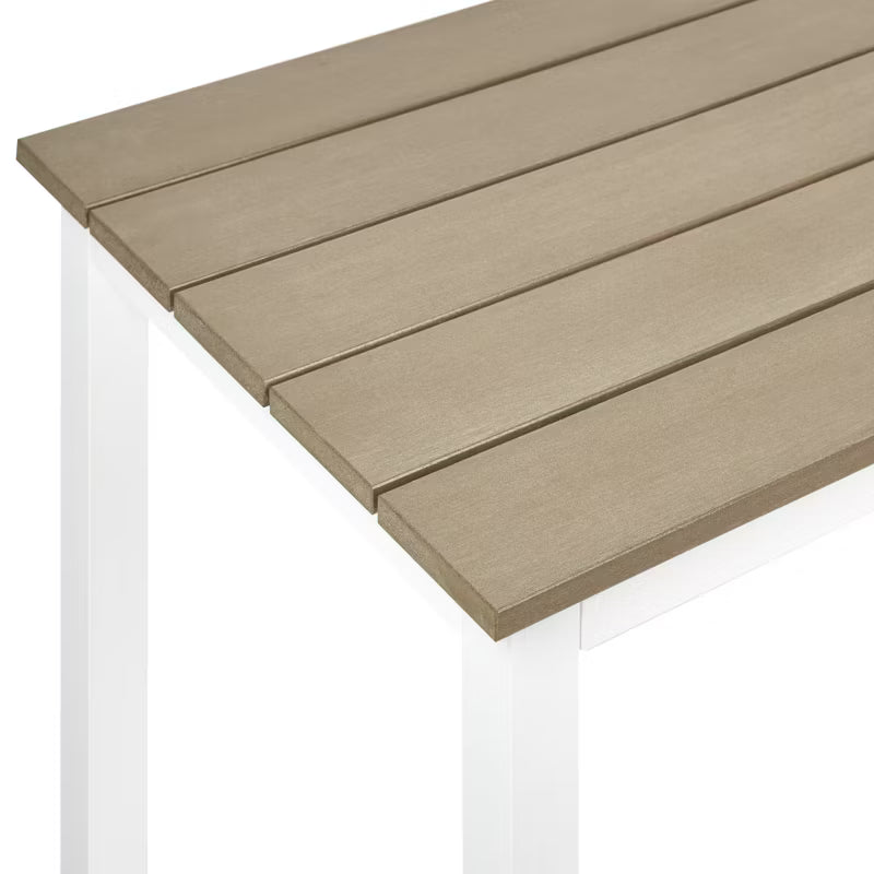 Havebord Messina 100x52 cm Hvid Aluminium