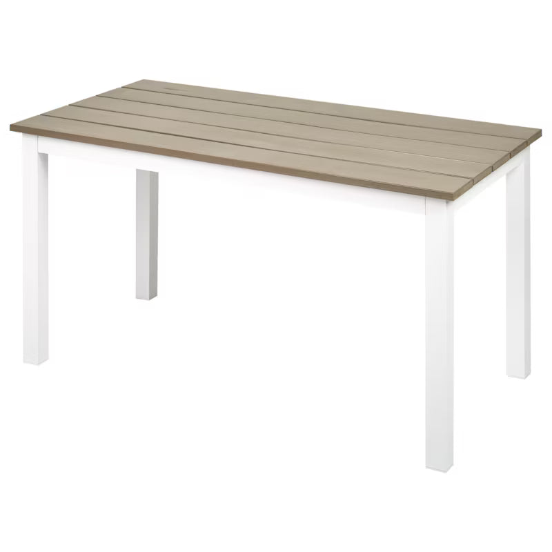 Havebord Messina 100x52 cm Hvid Aluminium