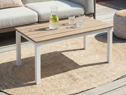 Havebord Messina 100x52 cm Hvid Aluminium