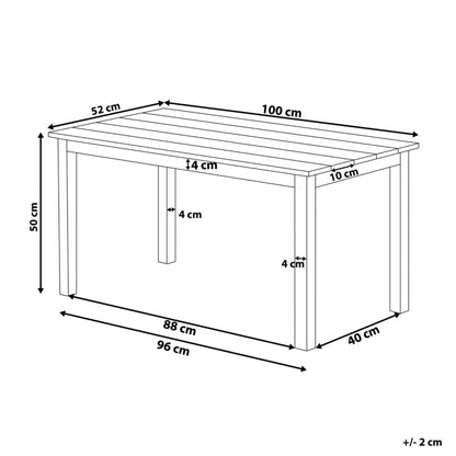 Havebord Messina 100x52 cm Sort