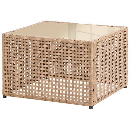 Havebord Omegana 66x66 cm Beige Technorattan