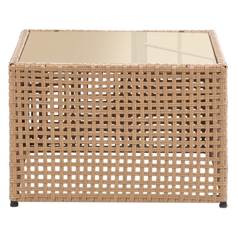 Havebord Omegana 66x66 cm Beige Technorattan