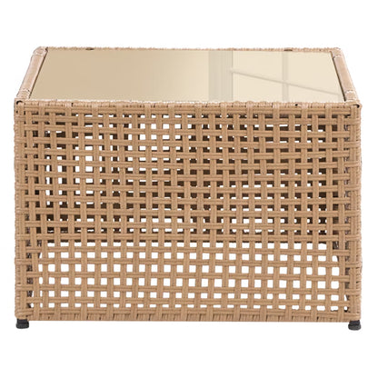 Havebord Omegana 66x66 cm Beige Technorattan