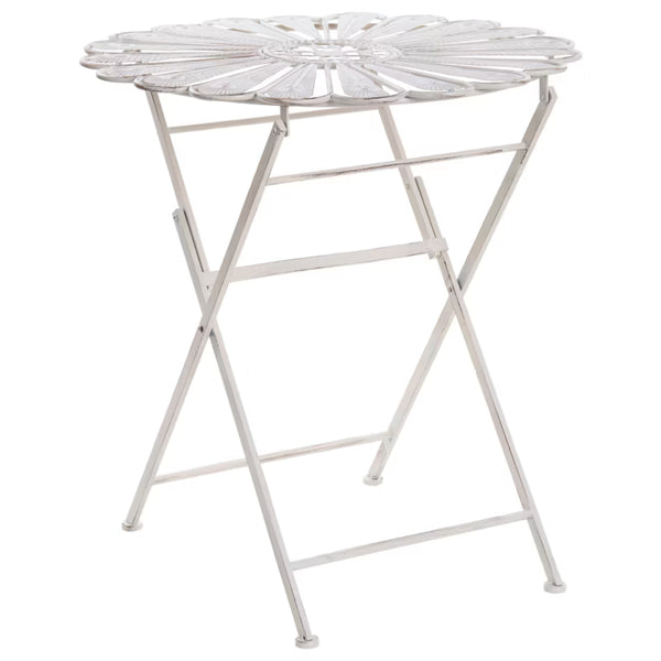 Havebord Pavia Rund Ø71 cm Hvid Metal