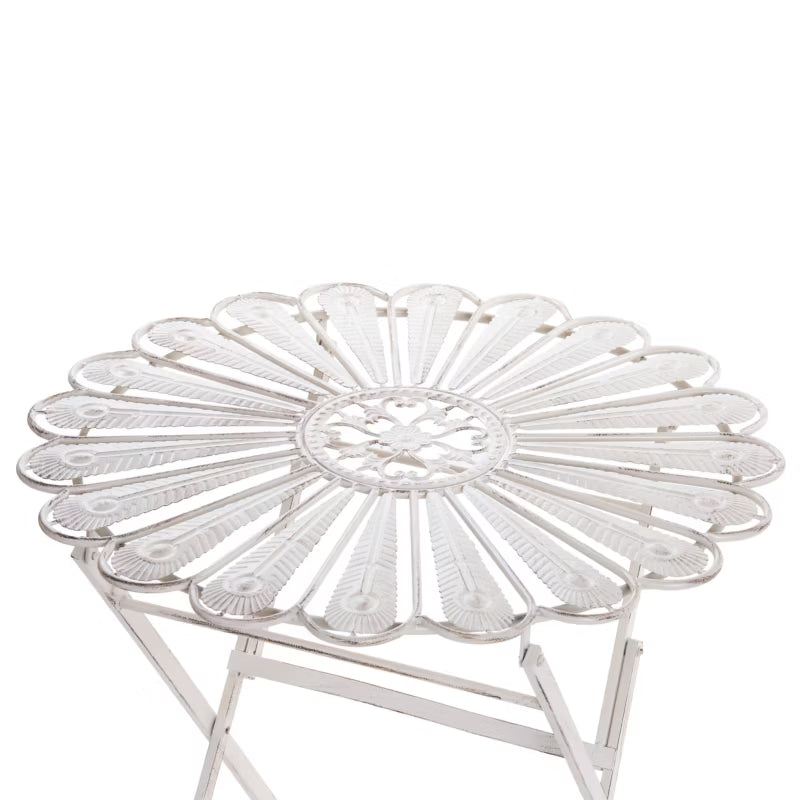 Havebord Pavia Rund Ø71 cm Hvid Metal