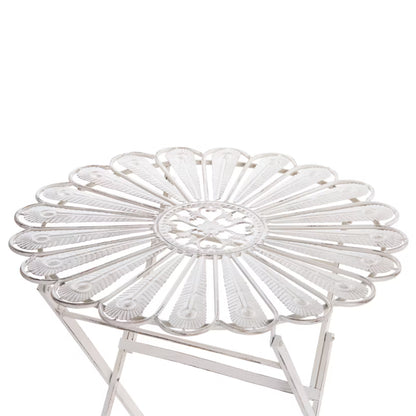 Havebord Pavia Rund Ø71 cm Hvid Metal