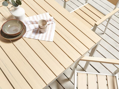 Havebord Prato 95x95 cm Beige Aluminium
