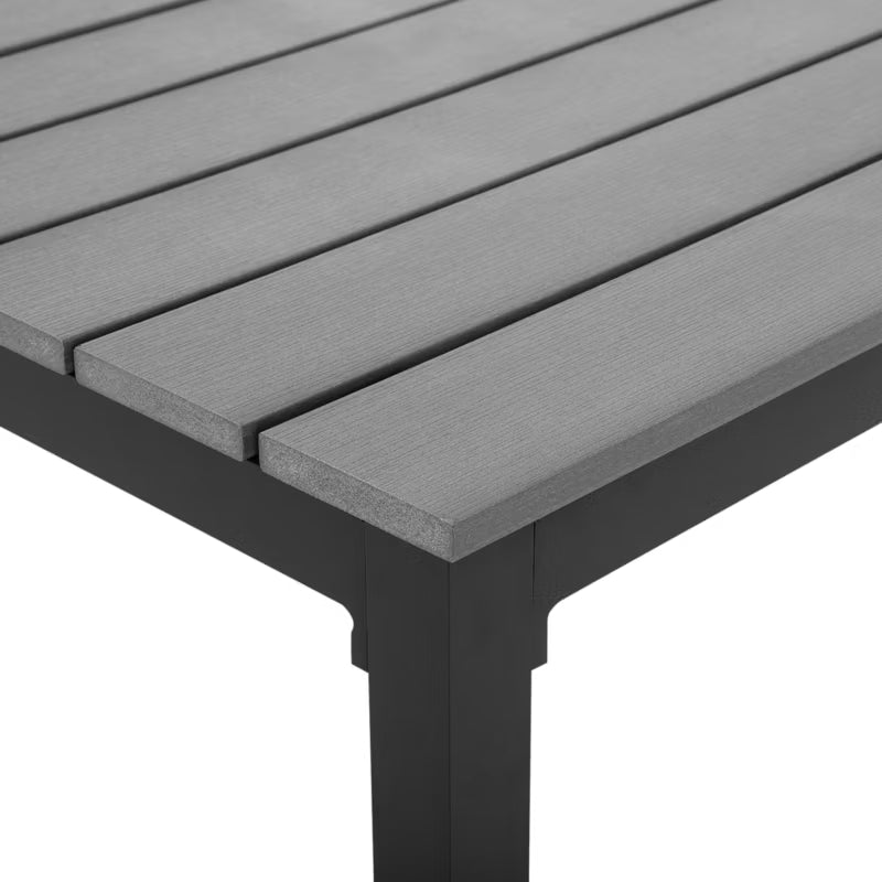 Havebord Prato 95x95 cm Grå Aluminium