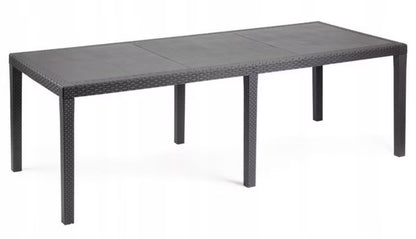 Havebord Queen 220x90 cm Antracitgrå