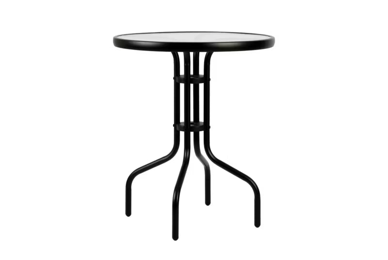 Havebord Rund 60 cm Sort Stål