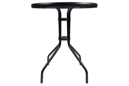 Havebord Rund Ø60 cm Sort Stål