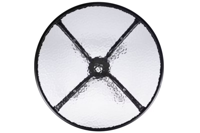 Havebord Rund Ø60 cm Sort Stål
