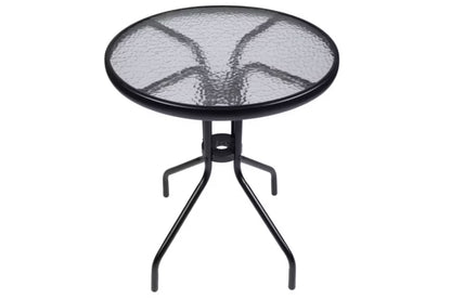 Havebord Rund Ø60 cm Sort Stål