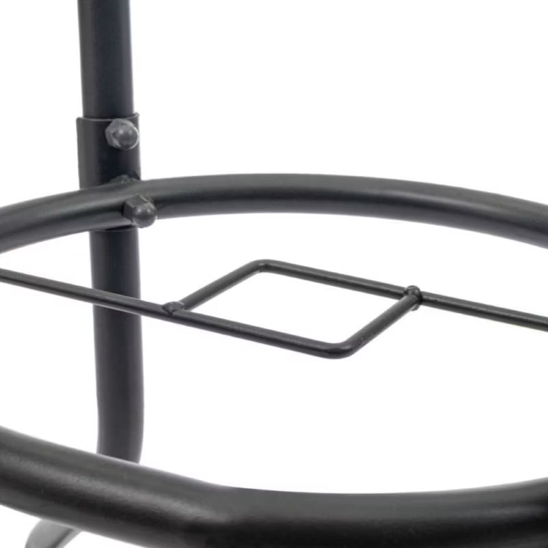 Havebord Rund Ø90 cm Hærdet Glas Antracit