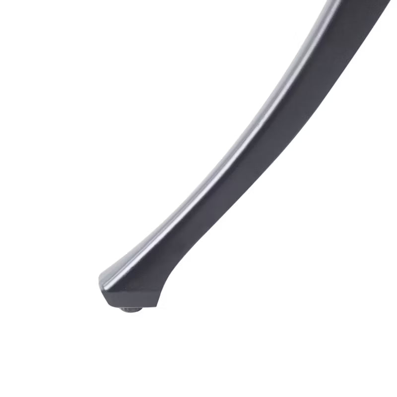 Havebord Rund Ø90 cm Sort Aluminium