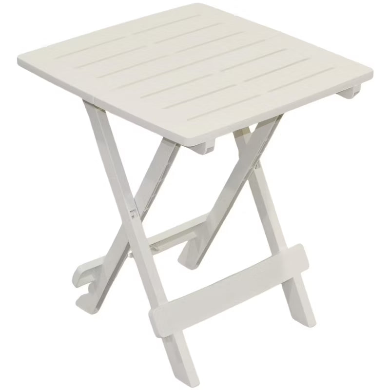 Havebord Sammenklappeligt 43x45x50 cm Hvid Plast