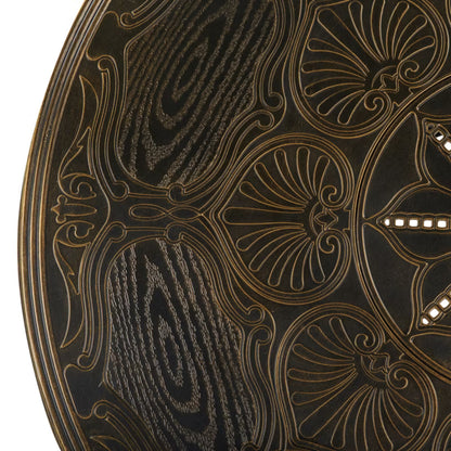 Havebord Sapri Rund Ø100 cm Mørkebrun Aluminium