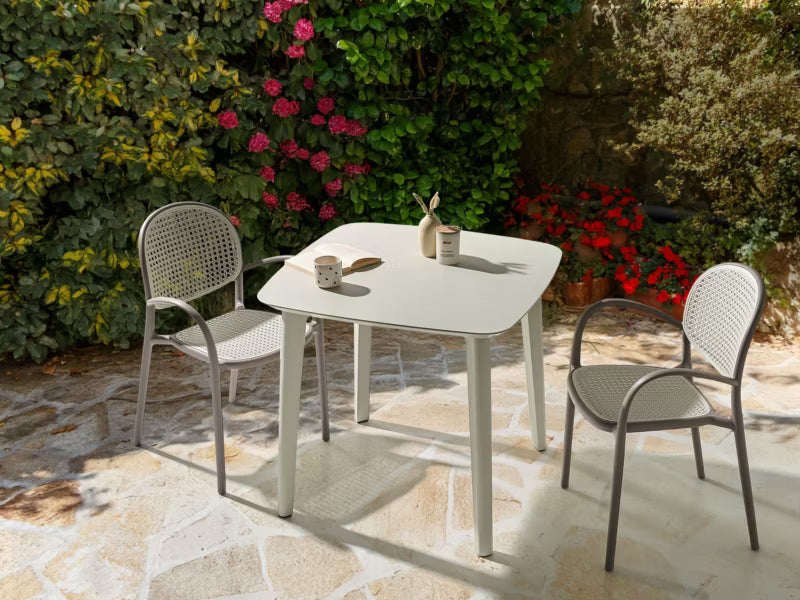 Havebord Sorico 86x86 cm Beige Plast