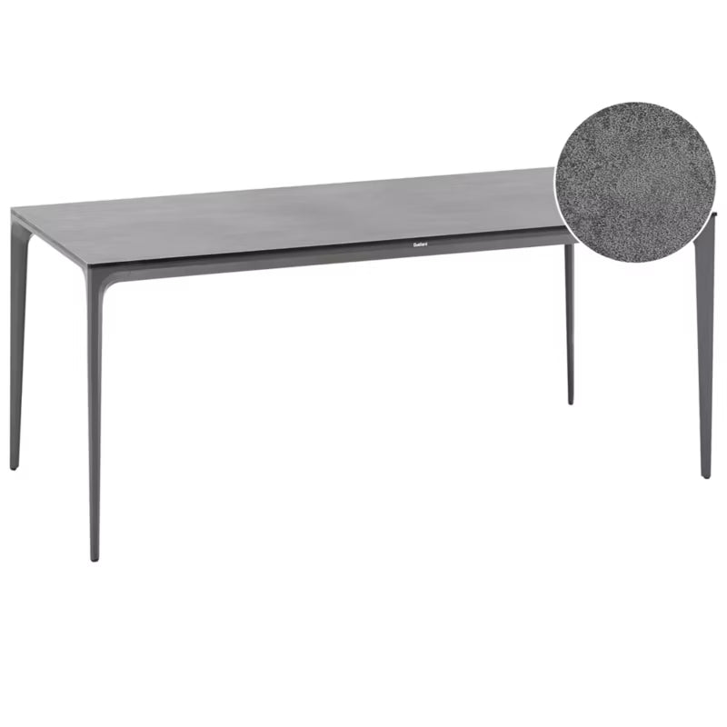 Havebord Sovareto 180x90 cm Mørkegrå Aluminium