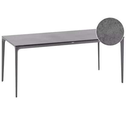 Havebord Sovareto 180x90 cm Mørkegrå Aluminium