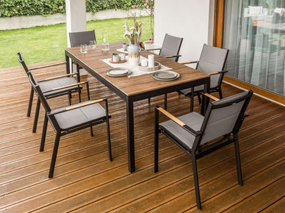 Havebord Tofane 198-248x90 cm Brun Udtrækkeligt