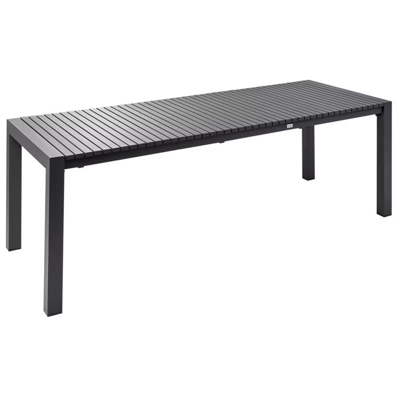 Havebord Udtrækkeligt 160-220x90 cm Mørkegrå Aluminium