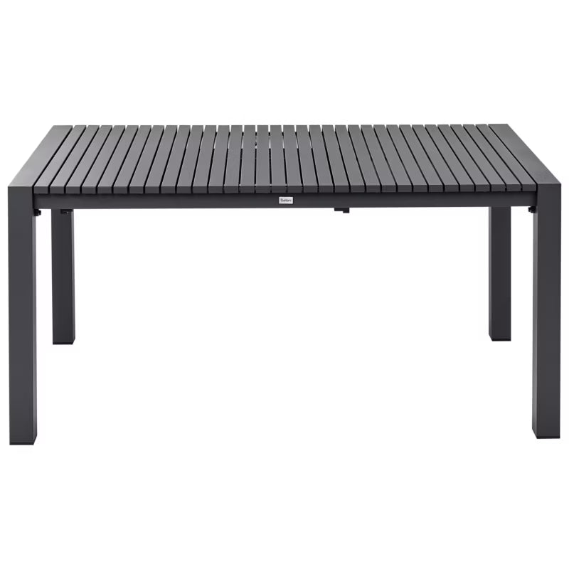 Havebord Udtrækkeligt 160-220x90 cm Mørkegrå Aluminium