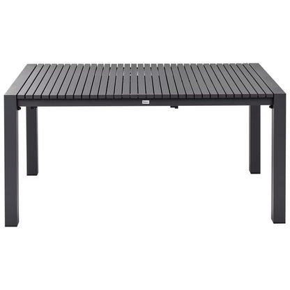 Havebord Udtrækkeligt 160-220x90 cm Mørkegrå Aluminium