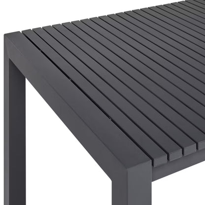 Havebord Udtrækkeligt 160-220x90 cm Mørkegrå Aluminium