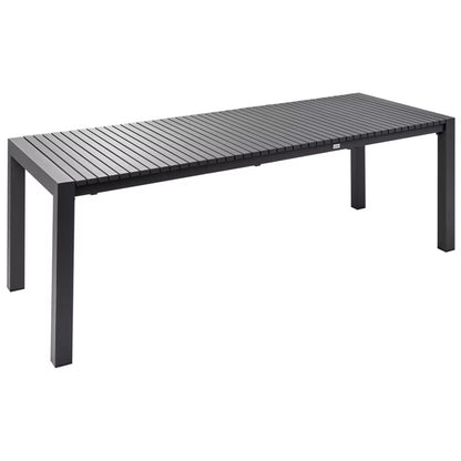 Havebord Udtrækkeligt 160-220x90 cm Mørkegrå Aluminium