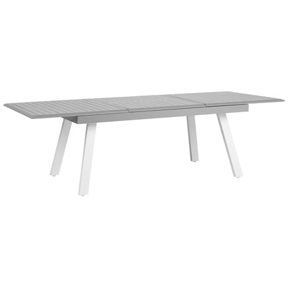 Havebord Udtrækkeligt 175-255x100 cm Lysegrå Aluminium