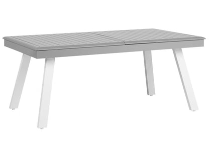 Havebord Udtrækkeligt 175-255x100 cm Lysegrå Aluminium
