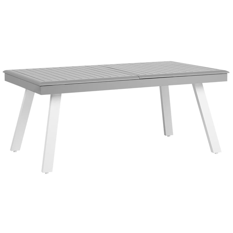 Havebord Udtrækkeligt 175-255x100 cm Lysegrå Aluminium